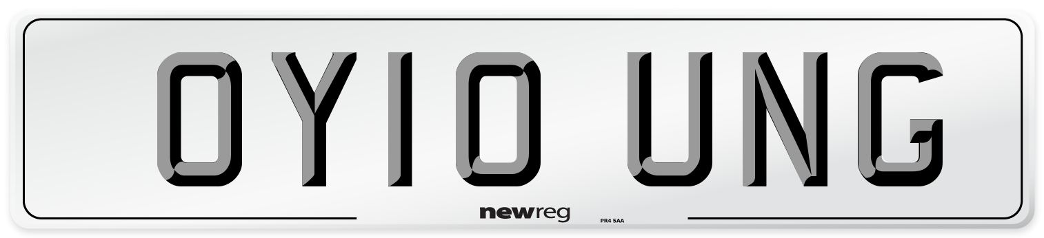 OY10 UNG Number Plate from New Reg